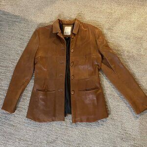 Leon Yamamoto Genuine Leather Jacket  size 32 Made in Mexico